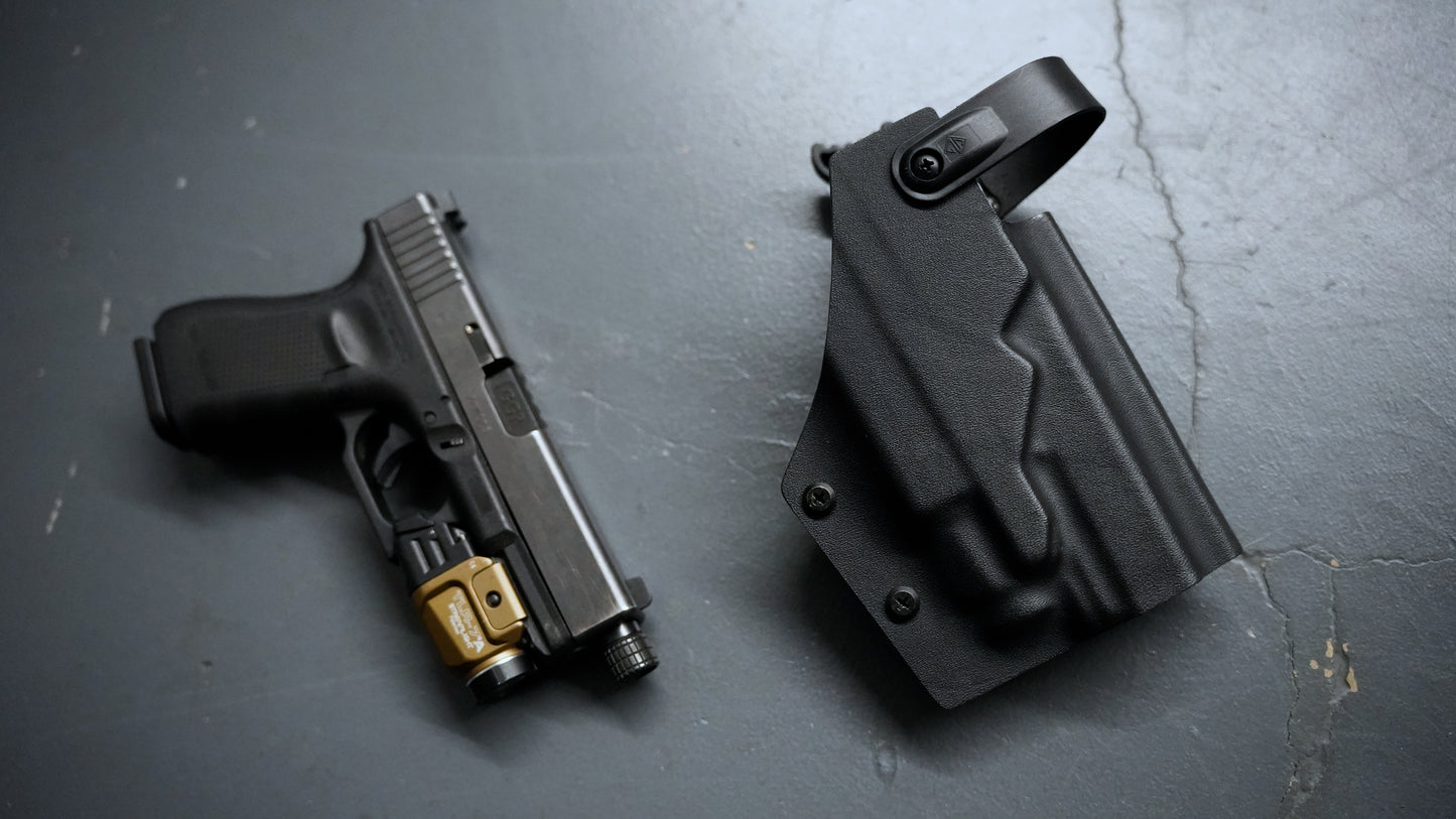 LVL II Gambit 2.0 OWB: (R) Glock 9/40, TLR-7, Black